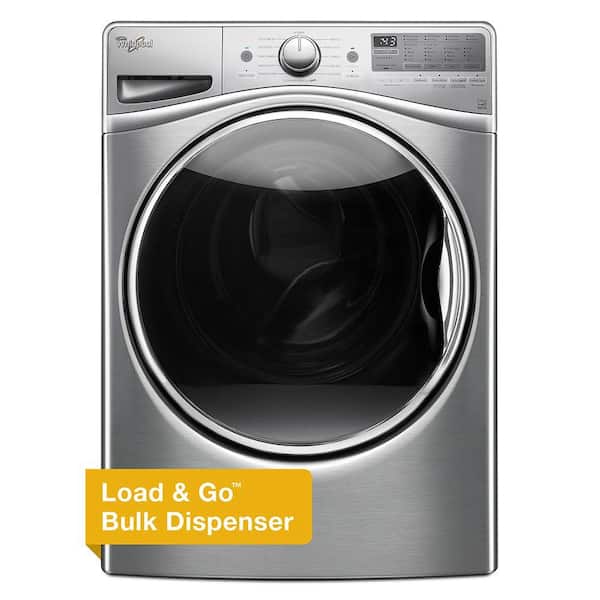 Whirlpool 4.5 cu. ft. High-Efficiency Stackable Diamond Steel Front Load Washing Machine with LOAD & GO, ENERGY STAR