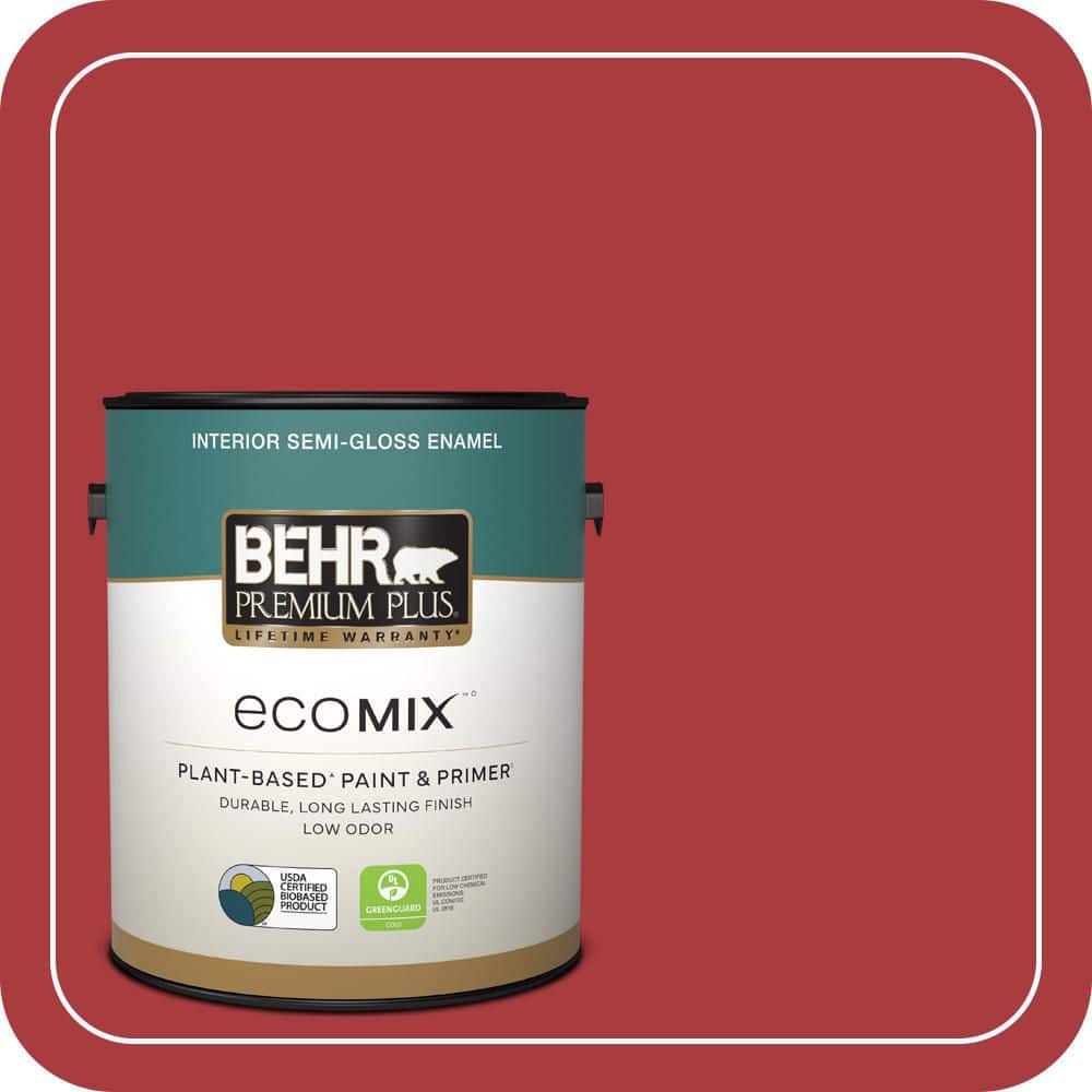 1 gal. #S-G-160 California Poppy Semi-Gloss Enamel EcoMix Plant-Based Interior Paint & Primer price history on PriceWatchPro