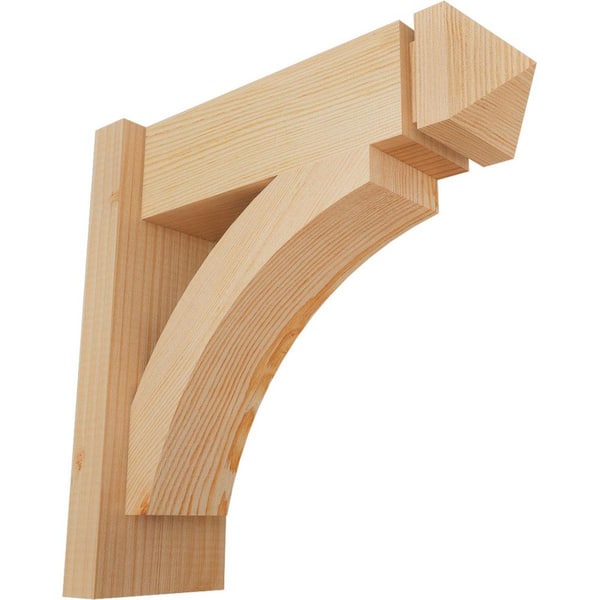 Ekena Millwork 6 in. x 16 in. x 16 in. Douglas Fir Thorton Arts and Crafts Smooth Outlooker