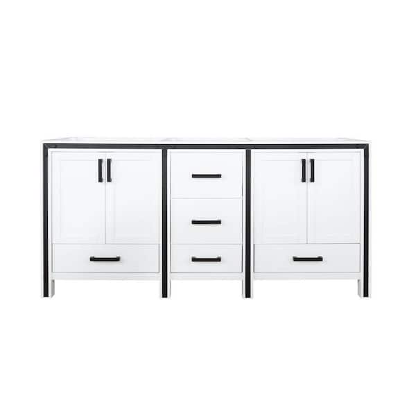 Ziva 72 in. W x 22 in. D White Double Bath Vanity