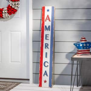 47.2 In H Assorted "America" Wood Decorative Sign (Set of 3)