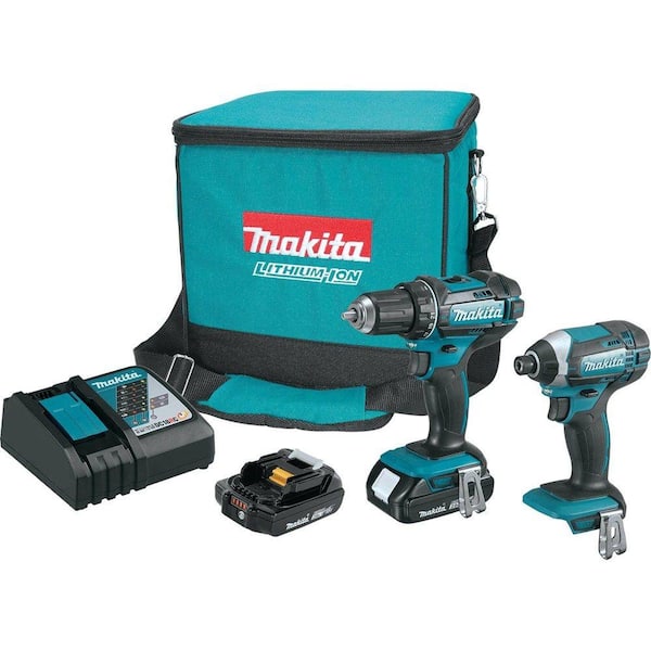 Makita - 18-Volt LXT Lithium-Ion Cordless Driver Drill and Impact Driver Combo Kit (2-Tool) with (2) 2Ah Batteries, Charger, Bag