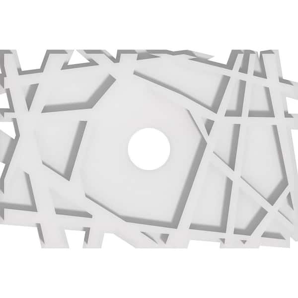 Ekena Millwork 1 in. P X 14 in. W X 9-3/8 in. H X 2 in. ID Novo Architectural Grade PVC Contemporary Ceiling Medallion