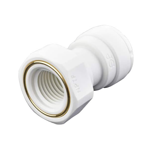 Push-to-Connect John Guest PP451222WP Push-fit Female Adapter 3/8 OD x 1/4 NPTF Inch