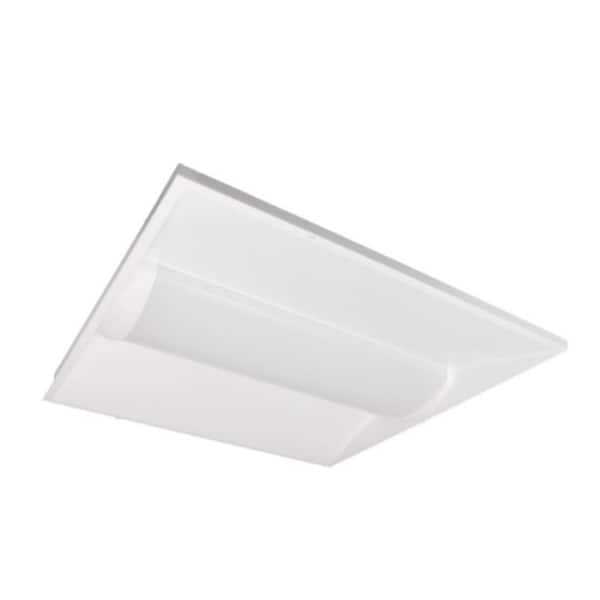 2X2 Clear/White Integrated LED Troffer Light-13/20/26W 3500-5000K Selectable Wattage & CCT for Office School (2-Pack)