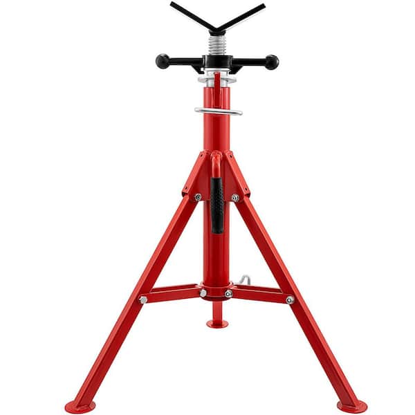V Head Pipe Stand 1/8-12 in. Capacity Adjustable Pipe Jack Stand