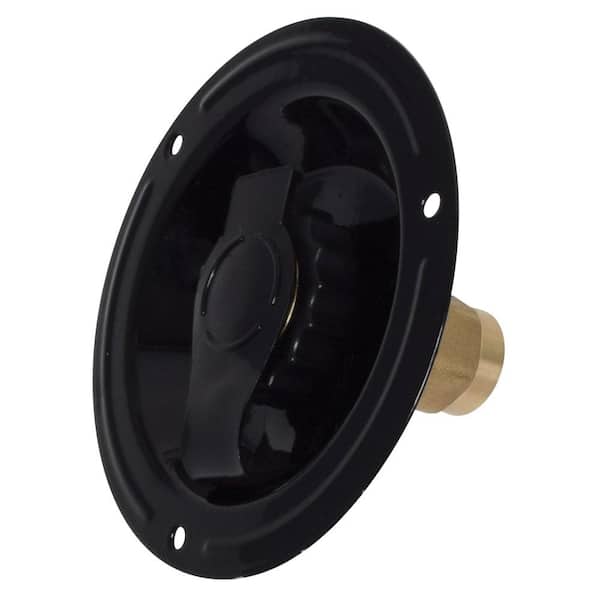 Valterra Recessed Water Inlet - FPT, Black