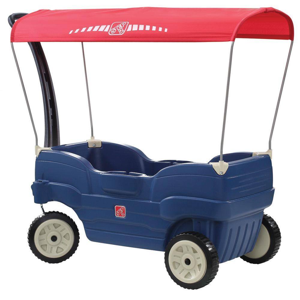 step 2 blue wagon with canopy