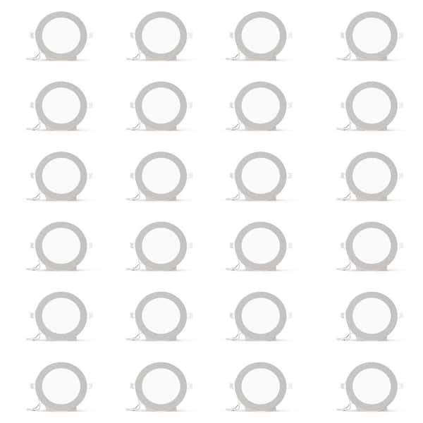 6 in. Slim Recessed LED w/ Night Light 5CCT Selectable White New Construction 12-Watt 1050 Lumens Triac Dimmable 24-Pack