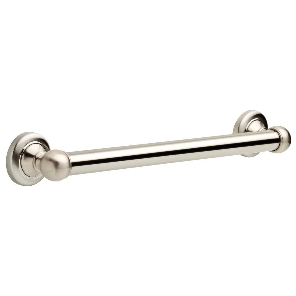 Delta Crestfield 18 In X 1 14 In Concealed Screw Ada Compliant Decorative Grab Bar In Brushed 5173