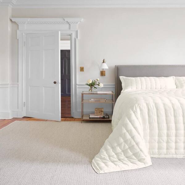Honeycomb Handwoven Wool Ivory/Grey 6 ft. x 9 ft. Indoor Area Rug