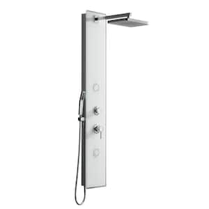 Single Handle 6-Spray Shower Faucet 2.5 GPM with Adjustable Flow Rate in. Polished Chrome