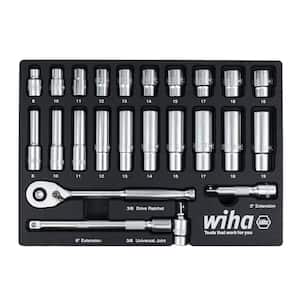 3/8 in. Socket Tray Set - Metric (24-Piece) Drive Professional