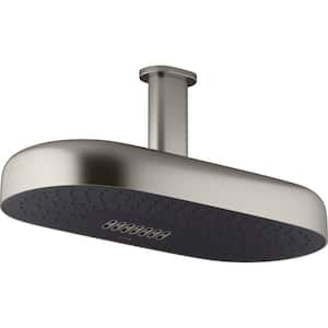 Statement 2-Spray Patterns with 2.5 GPM 14 in. Wall Mount Fixed Shower Head in Vibrant Brushed Nickel