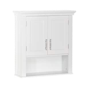 Somerset 22.88 in. W x 24.38 in. H x 7.88 in. D 2-Door Bathroom Laundry Wall Mount Storage Medicine Cabinet in White