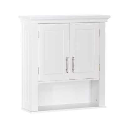 Somerset Collection 22.88 in. W x 24.38 in. H x 7.88 in. D 2-Door Wall Cabinet in White