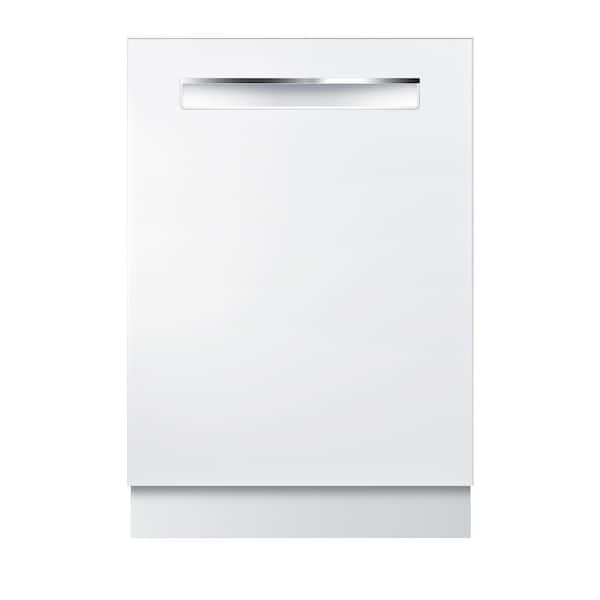 Bosch 800 Series Top Control Tall Tub Pocket Handle Dishwasher in White with Stainless Steel Tub, CrystalDry, 42dBA
