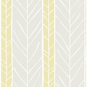 Lottie Yellow Stripe Yellow Paper Strippable Roll (Covers 56.4 sq. ft.)