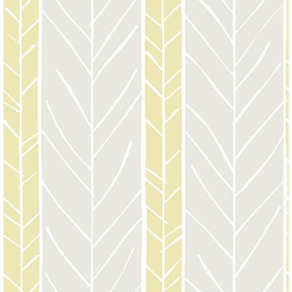 A-Street Prints Lottie Yellow Stripe Yellow Wallpaper Sample