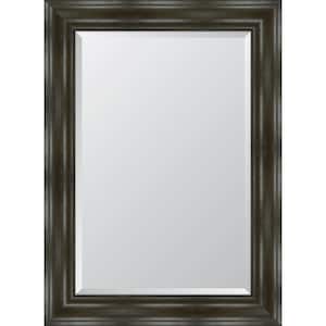 Medium Rectangle Gray Beveled Glass Classic Mirror (33 in. H x 45 in. W)