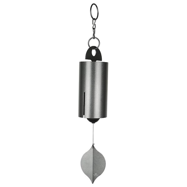 WOODSTOCK CHIMES Signature Collection, Heroic Windbell, Large, 40 in. Antique Silver Wind Bell