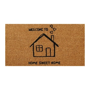 Sweet and Loving Home 18 in. X 30 in. Natural Coir Home Sweet Home Doormat