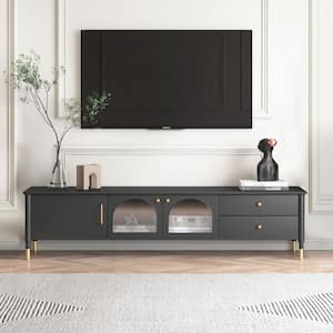 Black Color TV Stand Fits TV's up to 60 in. x 65 in. With Drawers