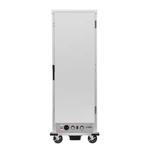 33 in. Commercial Insulated Heated Holding/Proofing Cabinet with 36 Pan Capacity and Solid Door in Silver Buffet Server