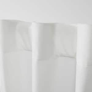 Velvet Winter White Solid Light Filtering Hidden Tab / Rod Pocket Curtain, 52 in. W x 108 in. L (Set of 2)