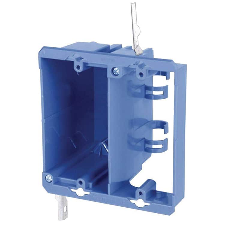 Carlon 2-Gang Electrical PVC Old Work Dual-Voltage Box/Bracket (E-18-4-DVR)