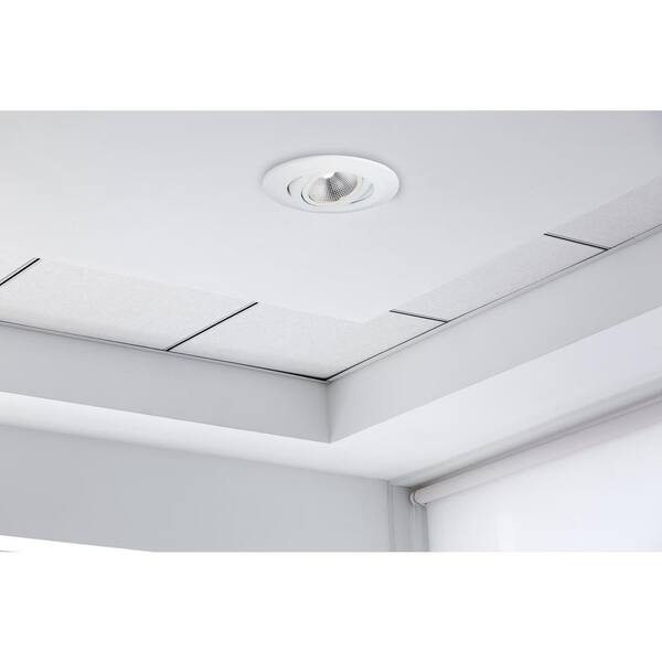 Commercial Electric 4 in. White Integrated LED Recessed Can