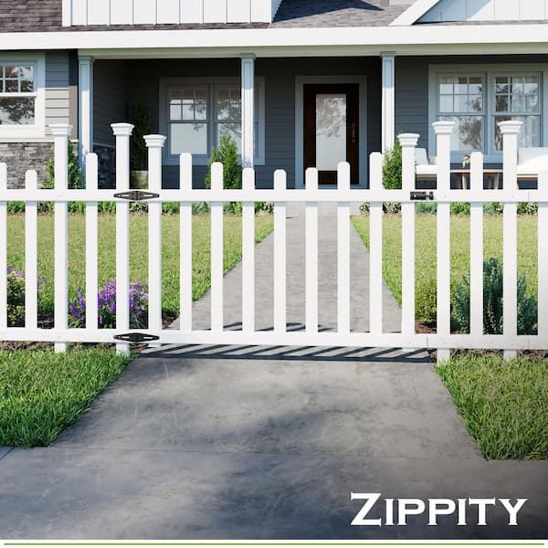 5.2 ft. x 2.5 ft. White Vinyl Madison Fence Gate