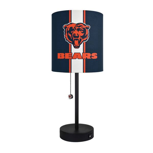 IMPERIAL Chicago Bears 20 in. Black Task And Reading Desk Indoor Lamp with USB port