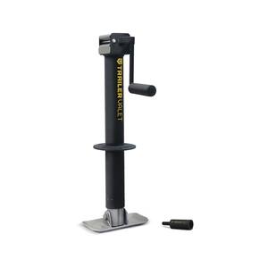 JXC5 5000 lbs. Load Cap. Center Mounted Hand or Drill Jack with Black Powder Coating and Gear Reduction