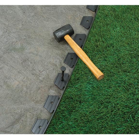 Heavy Duty Black Plastic No-Dig Landscape Edging Kit, 50 ft