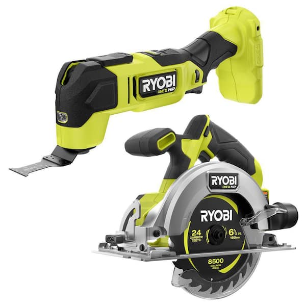 ONE+ HP 18V Brushless Cordless Compact 6-1/2 in. Circular Saw with ONE+ HP 18V Brushless Cordless Oscillating Multi-Tool