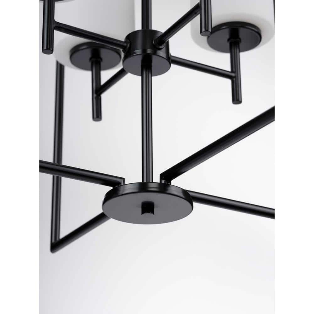 Elegant Replay Black and Brushed Nickel 4-Light Foyer Pendant