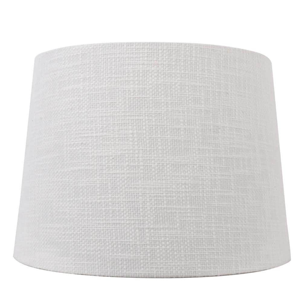 3 PACK Hampton Bay Mix & Match White Linen Square Midsize Lamp Shade 11" x 10" 