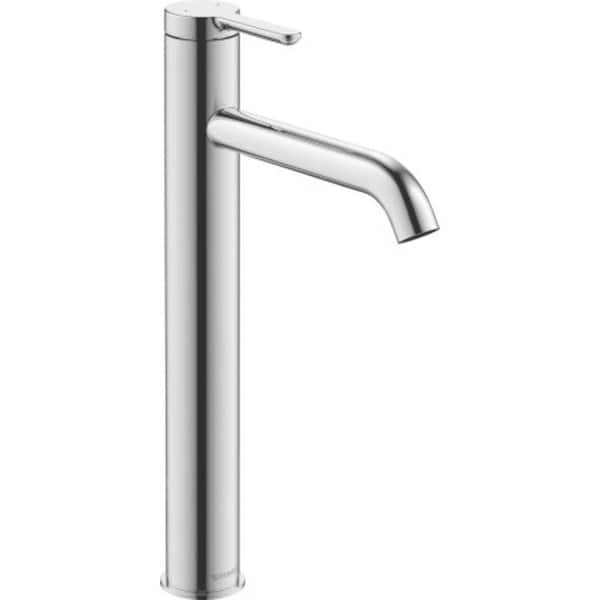 Duravit C1 Single-Handle Single-Hole Bathroom Faucet with Drain Kit in Chrome