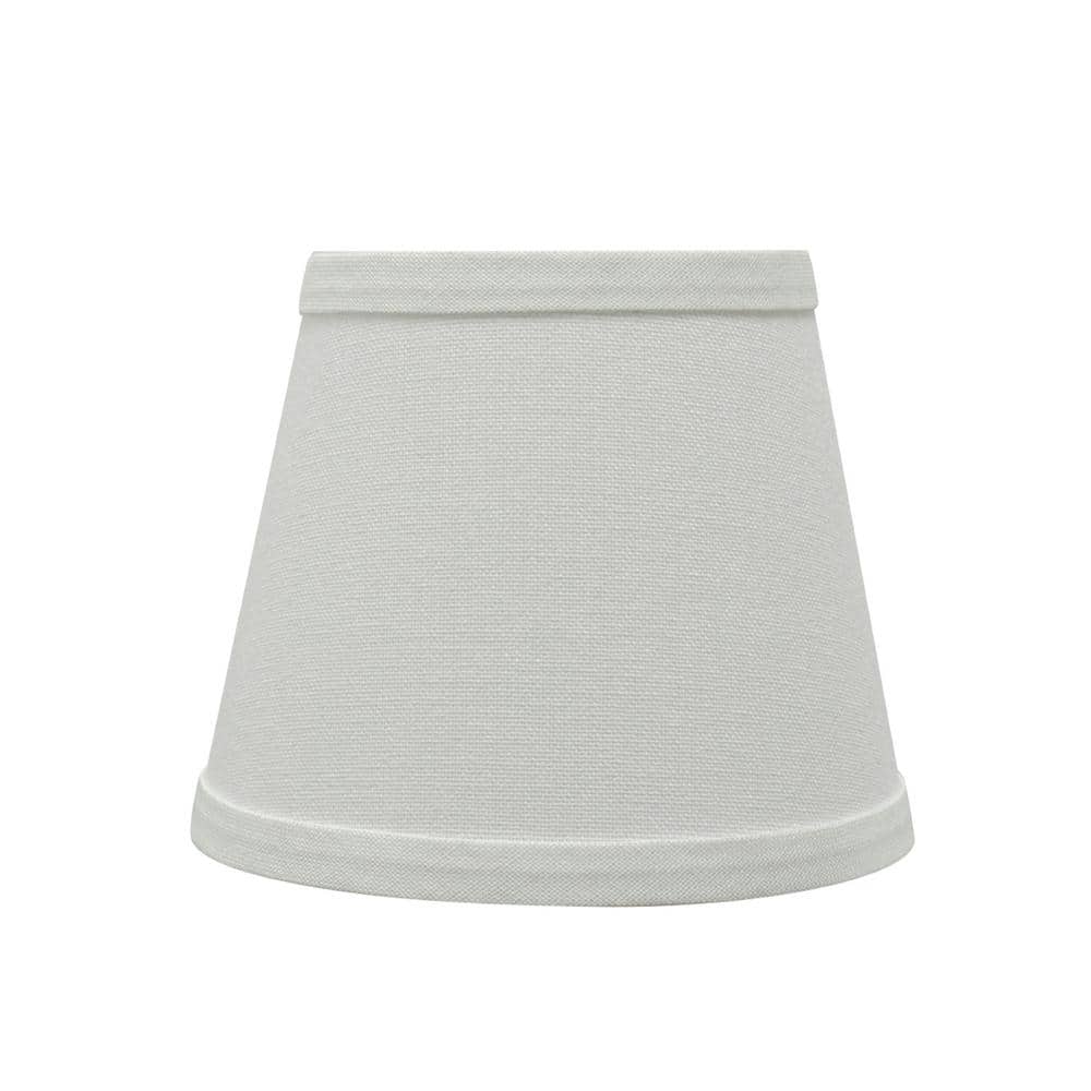 White Linen Empire Chandelier Clip-On Lamp Shades, 6-Pack