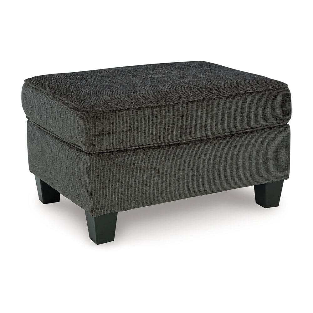 Erin Dark Gray and Black Polyester Rectangle Accent Ottoman price history on PriceWatchPro