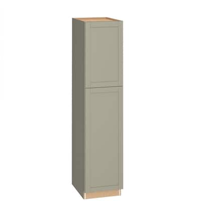 Hampton Bay Westfield Dusk Gray Shaker Stock Assembled Pantry Cabinet (18 in. W x 23.75 in. D x 84 in. H) F12U18R