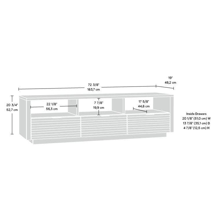 Grand Walnut 70'' Freestanding TV Cabinet with Storage