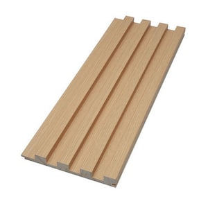 106 in. x 6 in. x 0.7 in. Solid Wood Wall Cladding Siding Board in Light Oak Color (Set of 4-Piece)