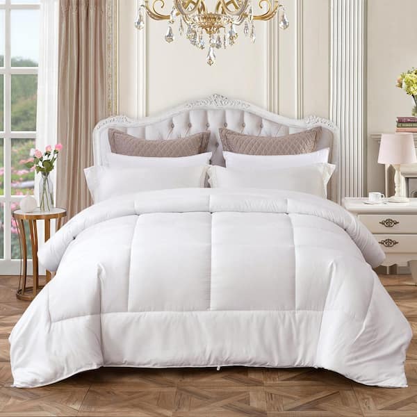 JML Quilted White King Down Alternative Comforter