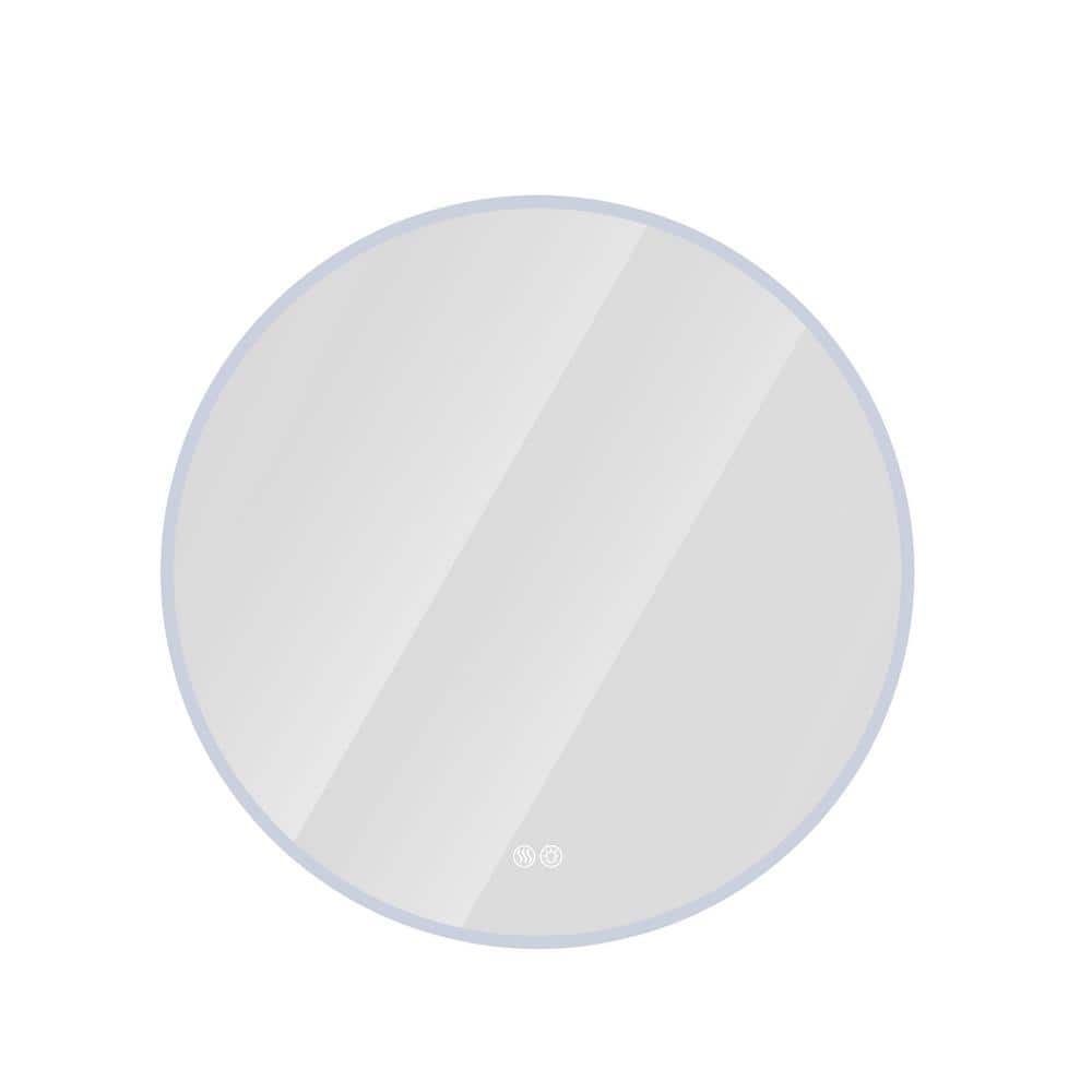 32 in. W x 32 in. H Round Led Vanity Wall Mirror with Anti-Fog