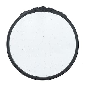 Anky 29.1 in. W x 30.1 in. H MDF Framed Black Wall Mounted Decorative Mirror