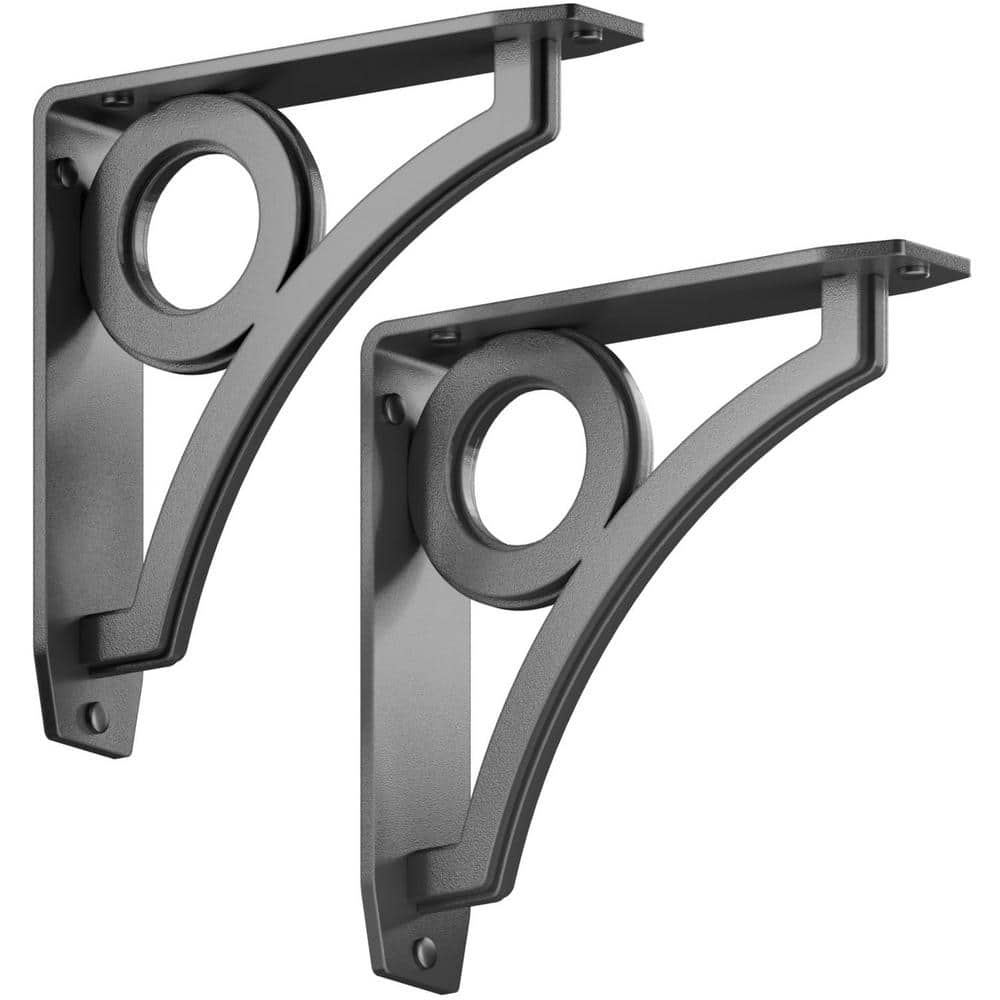 Starby Ravenel Kamin- & Arbeitsplattenstützen Aus Stahl - Dekorative Korbels 20,3x20,3x5,1 Cm | 227 Kg Tragkraft | 2 Stück Set In Schwarz