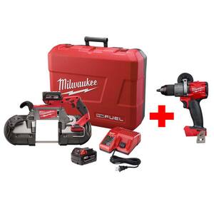 M18 FUEL 18-Volt Lithium-Ion Brushless Cordless Deep Cut Band Saw Kit with Free M18 FUEL Hammer Drill