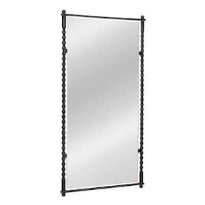 24 in. W x 47.3 in. H Metal Black Tall Decorative Mirror